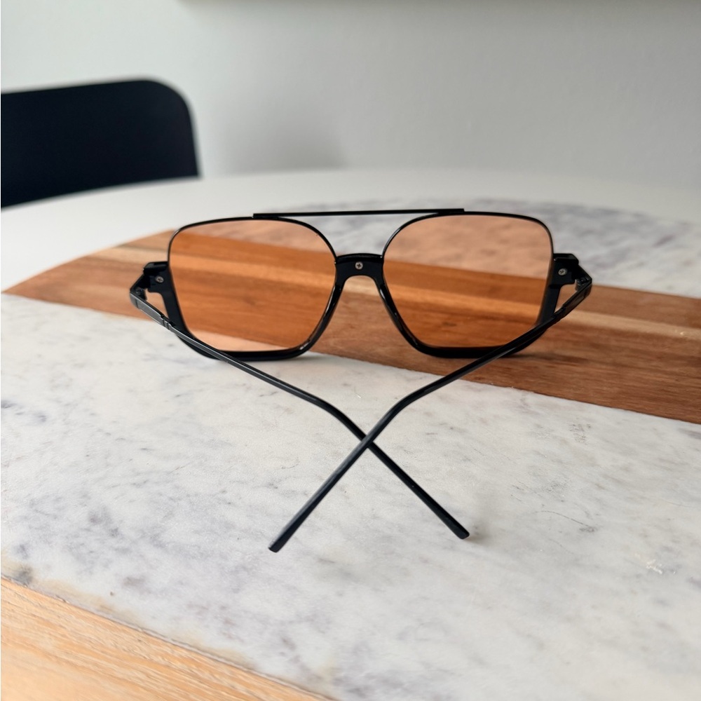 Stylish Black and Brown Sunglasses - Picture 8 of 9